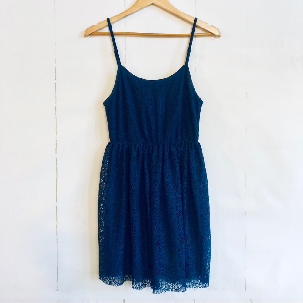 CanLalite Blue Lace Dress